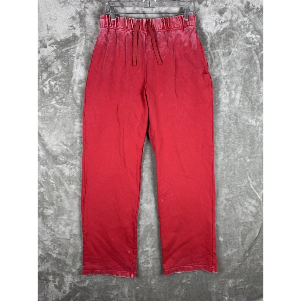 Vitality Wide Leg Sweatpants Red Drawstring Mens Large Gym Lounge Pockets Casual